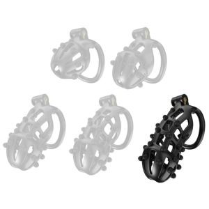 Cage de chasteté POINT UP XXL Noire 12 x 4cm