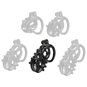 Cage de chasteté POINT UP XL Noire 11 x 4cm