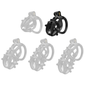 Cage de chasteté POINT UP M Noire de 8 x 3.7 cm