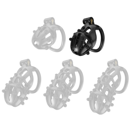 Cage de chasteté POINT UP M Noire de 8 x 3.7 cm