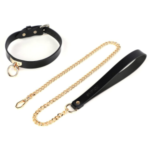 Collier-Laisse TEE RING Noir