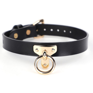Collier-Laisse TEE RING Noir