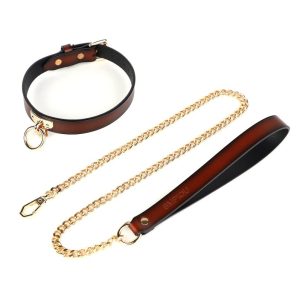 Collier-Laisse TEE RING Marron