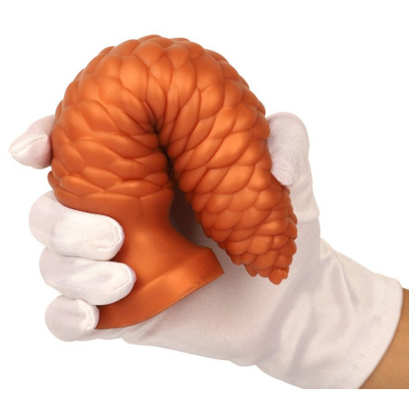 Plug anal LONG PINE S de 15 x 4 cm Orange