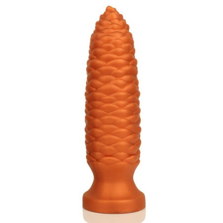 Plug anal XXL LONG PINE Orange de 28 x 8 cm