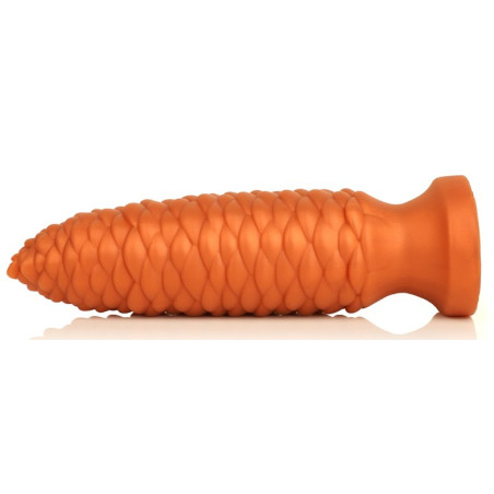 Plug anal XXL LONG PINE Orange de 28 x 8 cm