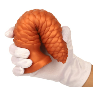 Plug anal XXL LONG PINE Orange de 28 x 8 cm