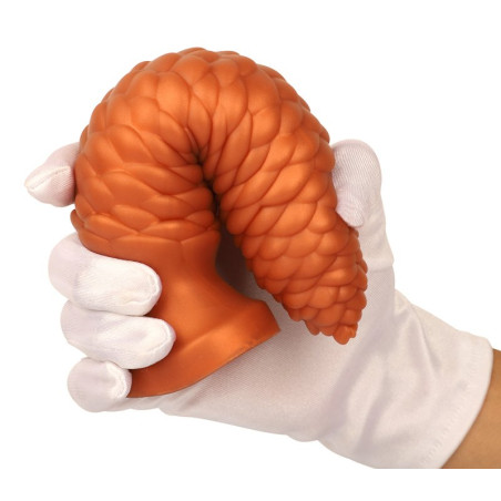 Plug anal XXL LONG PINE Orange de 28 x 8 cm