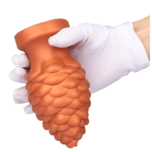 Plug anal PINHEAD M de 9 x 5 cm Orange