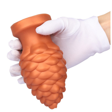 Plug anal PINHEAD M de 9 x 5 cm Orange
