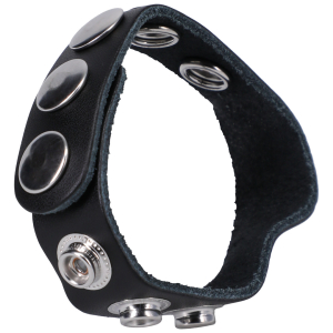 Cockring ajustable en cuir THE LEATHER 5 SNAP Rock Solid