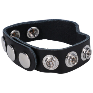 Cockring ajustable en cuir THE LEATHER 5 SNAP Rock Solid