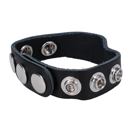 Cockring ajustable en cuir THE LEATHER 5 SNAP Rock Solid