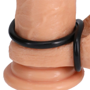 Lot de 3 Cockrings noirs GASKET par Rock Solid