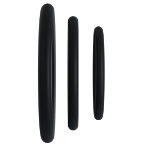 Lot de 3 Cockrings noirs GASKET par Rock Solid