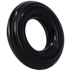 Cockring THE RIBBED DONUT Noir Diamètre 28 mm