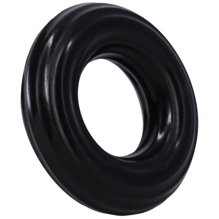 Cockring THE RIBBED DONUT Noir Diamètre 28 mm