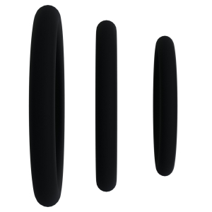 Lot de 3 Cockring Silicone TRI-PACK GASKET Noirs