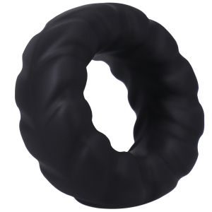 Cockring en silicone THE FAT TIRE Noir Diamètre 25 mm