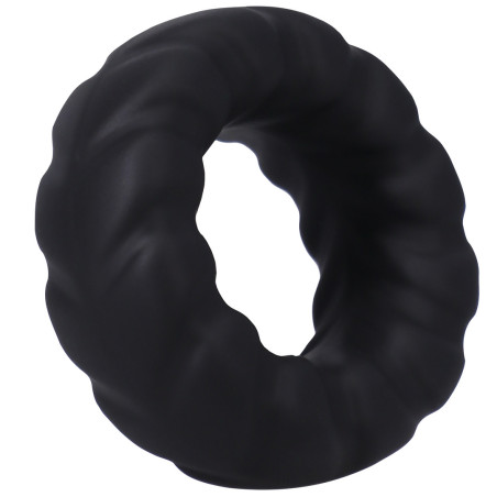 Cockring en silicone THE FAT TIRE Noir Diamètre 25 mm