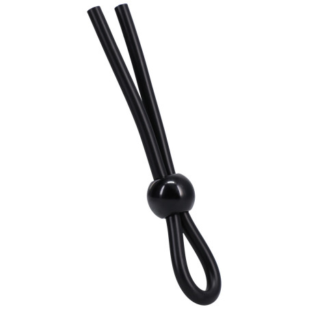 Cockring ajustable LASSO SINGLE noir de Rock Solid