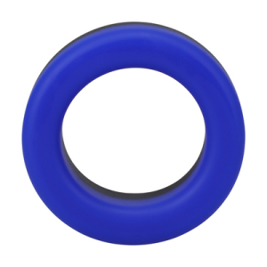 Cockring en silicone THE BIG O 32 mm Noir et Bleu