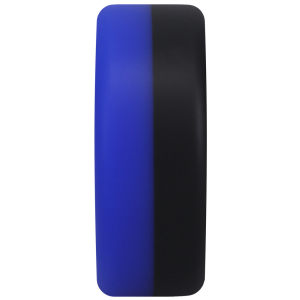 Cockring en silicone THE BIG O 32 mm Noir et Bleu