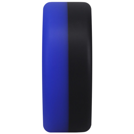 Cockring en silicone THE BIG O 32 mm Noir et Bleu