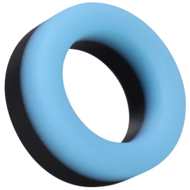 Cockring phosphorescent THE BIG O Noir-Bleu ciel de 32 mm