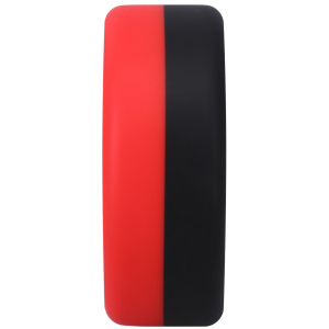 Cockring en silicone THE BIG O 32 mm Noir-Rouge de Rock Solid