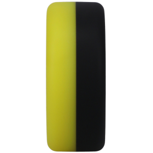Cockring en silicone THE BIG O Noir-Jaune Diamètre 32 mm