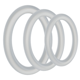 Lot de 3 Cockrings TRI-PACK GASKET Transparents