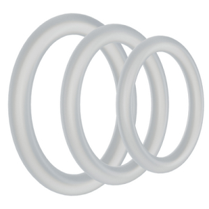 Lot de 3 Cockrings TRI-PACK GASKET Transparents