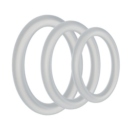Lot de 3 Cockrings TRI-PACK GASKET Transparents