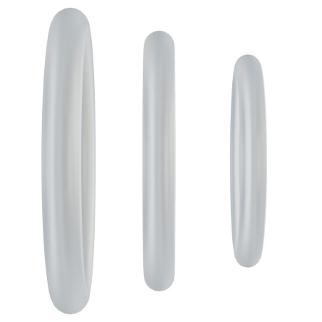 Lot de 3 Cockrings TRI-PACK GASKET Transparents