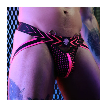 Jockstrap DICKMATIZED Breedwell Noir-Rose neon