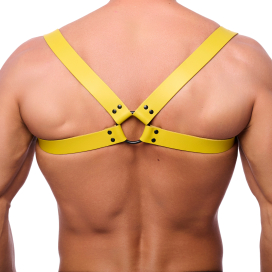 Harnais en cuir SHOULDER Jaune 2