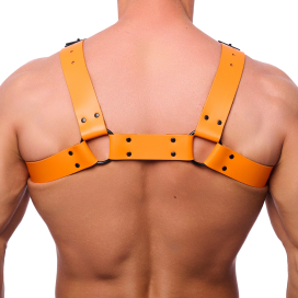Harnais en cuir BULLDOG Orange 2