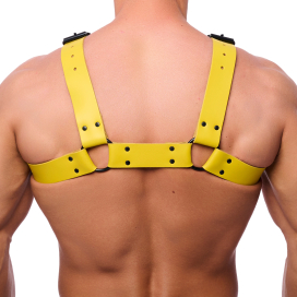 Harnais en cuir BULLDOG Jaune 2