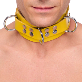 Collier en cuir ULTRA Jaune 2
