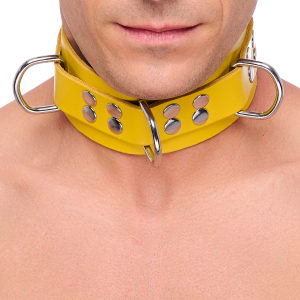Collier en cuir ULTRA Jaune
