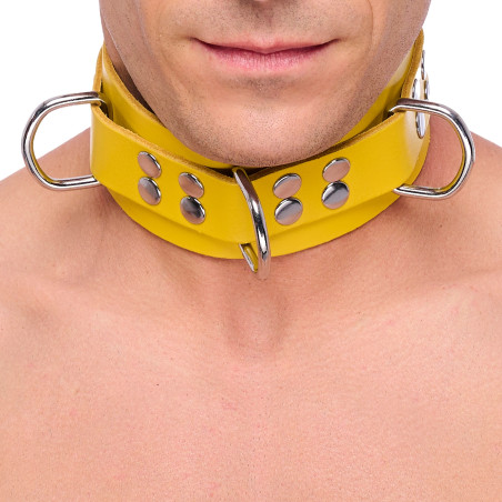 Collier en cuir ULTRA Jaune