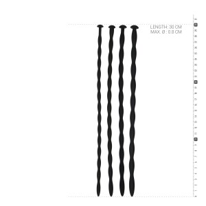Lot de 4 tiges d'urètre en silicone 29cm