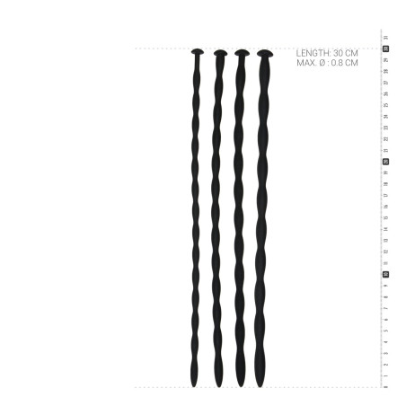 Lot de 4 tiges d'urètre en silicone 29cm