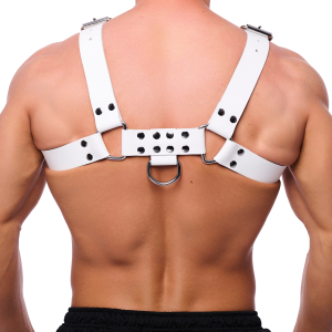 Harnais en cuir BUCKLE Blanc