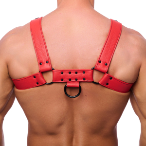 Harnais en cuir SNAP Rouge