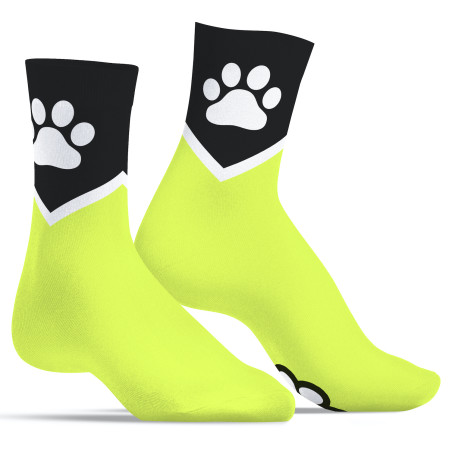 Chaussettes jaune fluo PAW Kinky Puppy