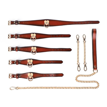 Coffret BDSM HORTT Marron avec 3 pièces