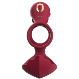 Cockring avec Rose Vibrante ROSEVIBS Rouge Doré 2