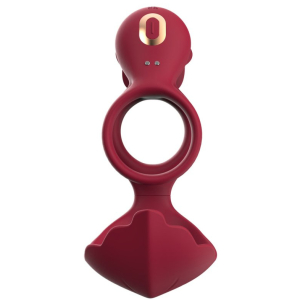 Cockring avec Rose Vibrante ROSEVIBS Rouge Doré